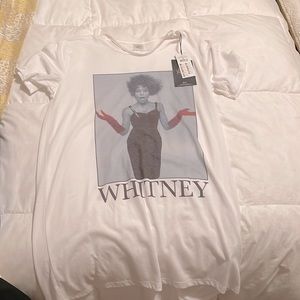 Oversized tee with Whitney Houston graphic